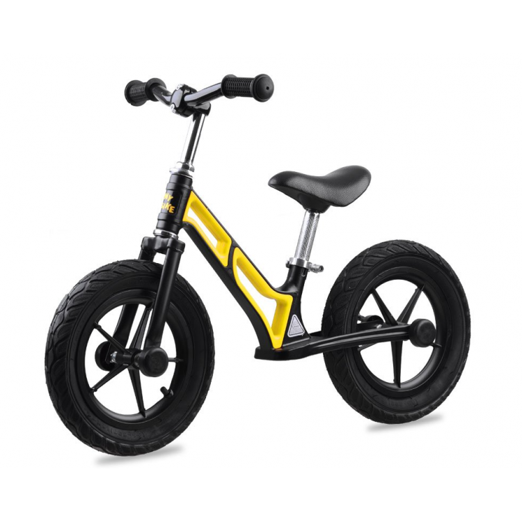 Detské odrážadlo Tiny Bike gumové kolesá čierno-žlté 
